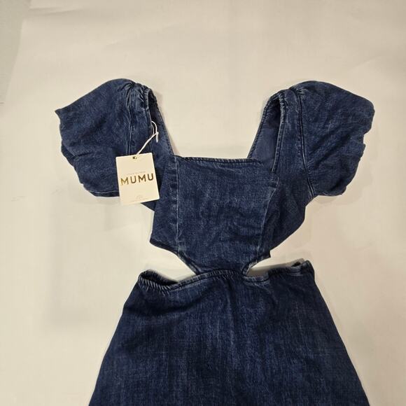 Show Me Your Mumu City Cut Out Dress in Deep End - Picture 4 of 13